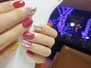 中目黒のイルミネーションを見ながらネイル