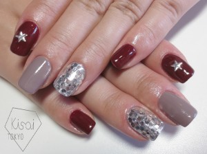 スクエアオフのネイル