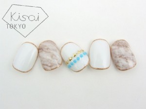 大理石＆ターコイズネイル